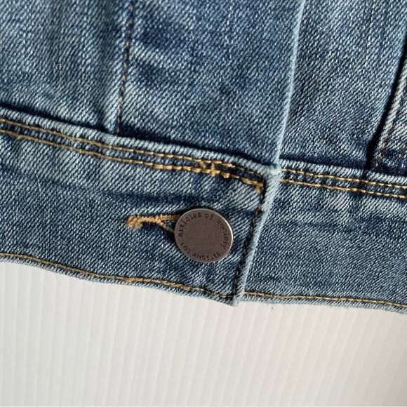 Articles of Society denim jean jacket size small long sleeve collared button - Picture 6 of 8